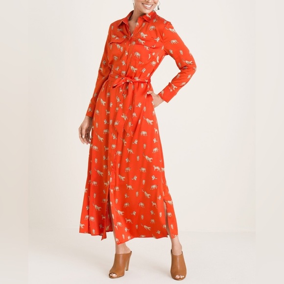 Chico's Dresses Chicos Leopard Shirt Dress 4 Poshmark